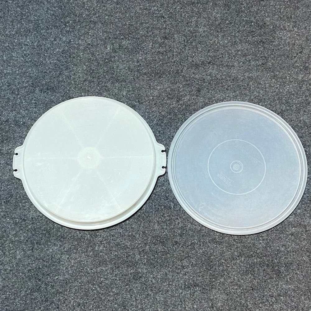 VTG TUPPERWARE Party Susan Divided Relish Tray w/Lid‎ White 6 Compartment 224-5